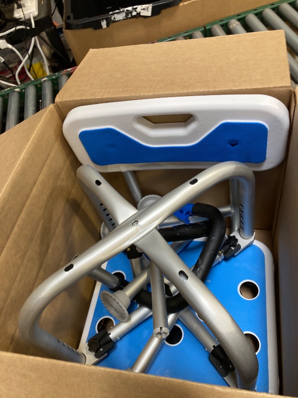Photo 1 of  Swive Shower Chair with Arms and Back Heavy Duty 500 lbs for Seniors Elderly Disabled or Bariatric Adults Bench Seat for Inside Shower Stall and Bathroom Bath Tub Seats Adjustable Stool 