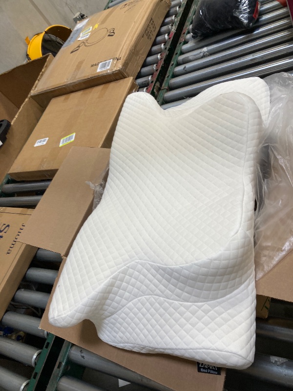 Photo 1 of  ZAMAT Adjustable Cervical Memory Foam Pillow, Odorless Neck Pillows for Pain Relief, Orthopedic Pillows for Sleeping with Cooling Pillowcase, Ergonomic Support Pillow for Stomach, Back, Side Sleeper 