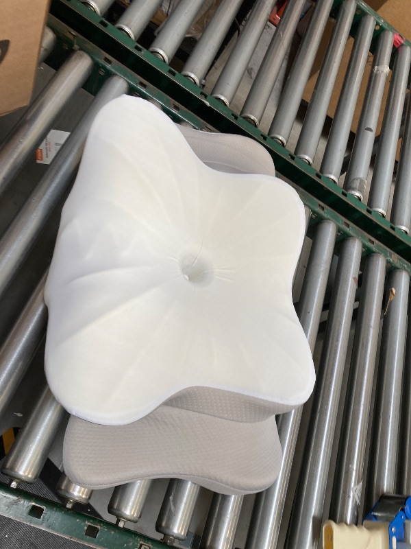 Photo 1 of  DONAMA Cervical Pillow for Neck and Shoulder,Contour Memory Foam Pillow,Ergonomic Neck Support Pillow for Side Back Stomach Sleepers with Pillowcase 