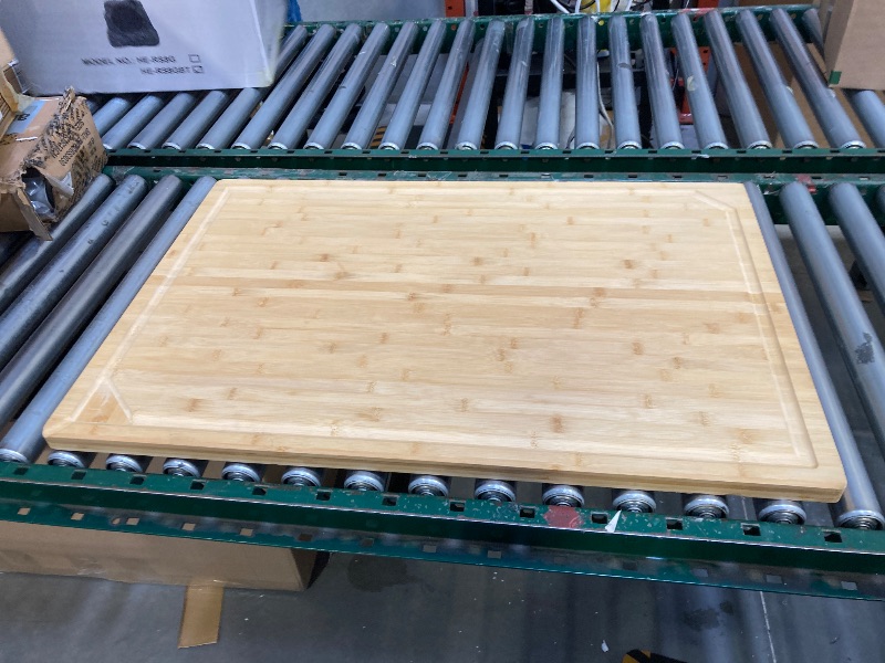 Photo 1 of  36 x 24 Extra Large Bamboo Cutting Board for Kitchen, Cutting Board Stove Top Cover with Handle, Butcher Block Chopping Board with Juice Groove, Large Charcuterie Board Over the Sink 