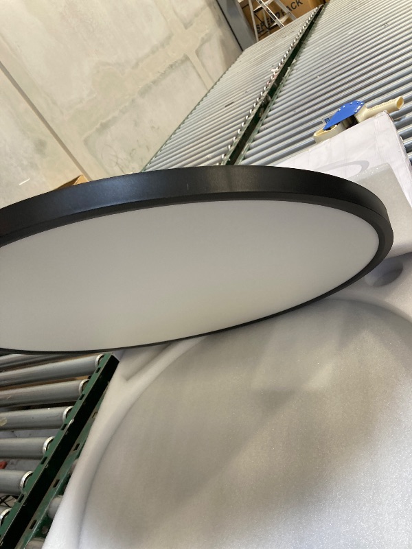 Photo 1 of  23.7 Inch LED Flush Mount Ceiling Light - Dimmable & 3 CCT Modes(3000/5000/6000K), 5000LM, 50W Ultra-Thin Low Profile Ceiling Light for Living Room, Kitchen, Hallway, Office, Black 