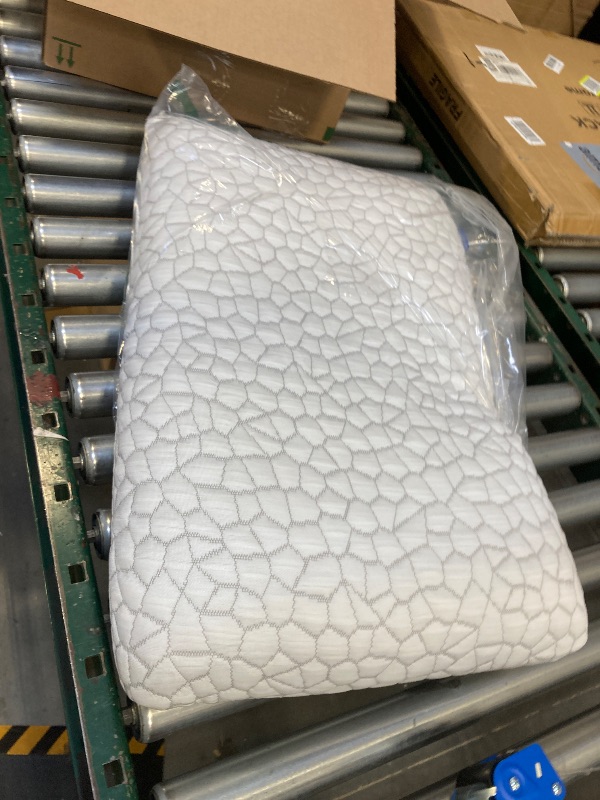 Photo 1 of  Memory Foam Pillow - Hypoallergenic - Memory Foam - Latex Free - Cooling Pillow - Stomach Sleepers - Standard Pillow Size - Bed Pillow - 