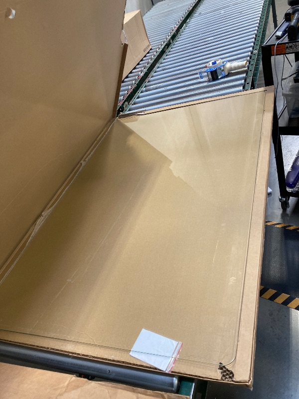 Photo 1 of  Tempered Glass Chair Mat 48" x 32",1/5" Thick for Office Desk,Rolling Chair Mat for Carpet, Odorless, Easy to Clean with 4 Non-Slip Pads for Carpet & Hardwood Floors 