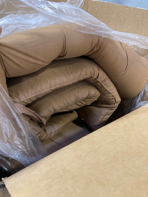 Photo 1 of Japanese Floor Mattress Futon Mattress, Thicken Tatami Mat Sleeping Pad Foldable Roll Up Mattress Boys Girls Dormitory Mattress Pad Kids Floor Lounger Bed, Light Brown, Full
