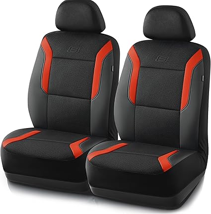 Photo 1 of Skechers Memory Foam Car Seat Covers, Air Cool Mesh Thick Seat Covers, Car Seat Covers Front Seats Airbag Compatible, Automotive Comfort & Protection for Most Cars,Vans,Trucks, SUVs,Red