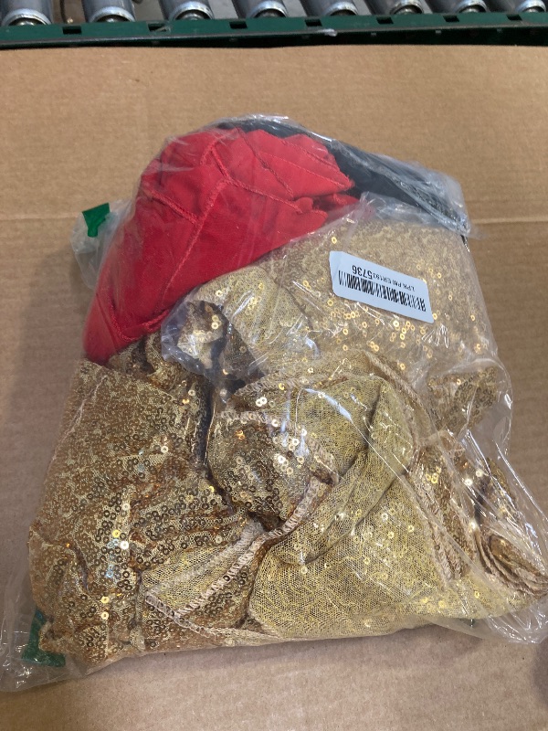 Photo 1 of 7 Pcs Sequin Backdrop Curtains 2ft x 8ft Sequin Photo Background Curtain Stage Door Entrance Runner Cover Photography Accessory for Wedding Birthday Movie Night Theme Party Decoration(Gold,Black,Red)