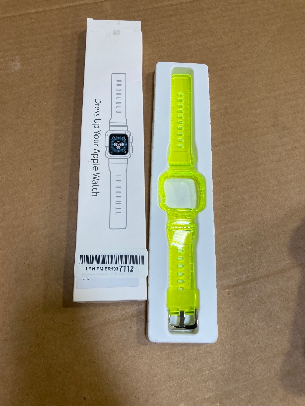 Photo 1 of Blingbrione Compatible for Apple Watch Band with case 45mm 42mm 44mm, Jelly Rugged Protective Bumper Cover With Silicon Soft Wristband For iphone Watch Series 9 8 7 6 5 4 3 2 1 SE.iwatch Sport