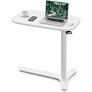 Photo 1 of Muvai 30" Large Overbed Table with Wheels Adjustable Height Ideal Bedside Table for Home Medical Use - Rolling Table for Hospital - Over Bed Desk,Versatile Bedside, Lap Desk, Laptop Stand,White
