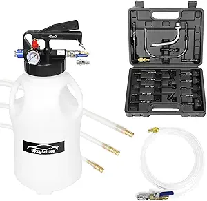 Photo 1 of 10L Transmission Fluid Pump and Oil Extractor Pump,10L Automatic Transmission Fluid Pump Fluid Extractor/Dispenser for ATF Filler System with 15 Pieces ATF Filler Adapters and 4 Hoses (BLACK, 10L)
