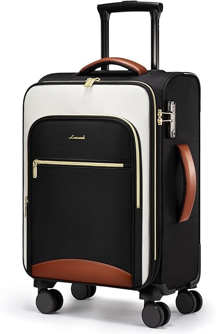 Photo 1 of LOVEVOOK Carry On Luggage 22x14x9 Airline Approved, 20 Inch Softside Suitcases with Wheels, Lightweight Spinner Carry on Suitcase with TSA Lock, Water-Resistant Large Capacity Luggage for Travel