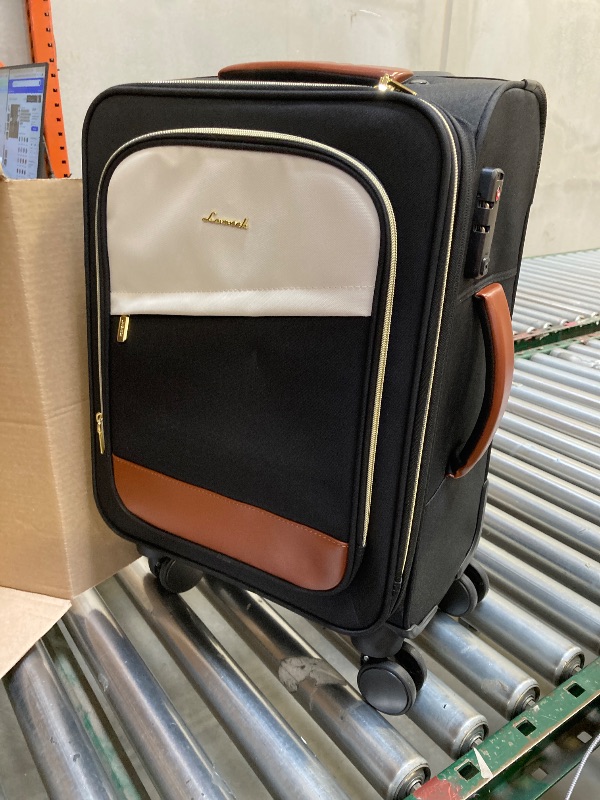 Photo 1 of LOVEVOOK Carry On Luggage 22x14x9 Airline Approved, 20 Inch Softside Suitcases with Wheels, Lightweight Spinner Carry on Suitcase with TSA Lock, Water-Resistant Large Capacity Luggage for Travel
