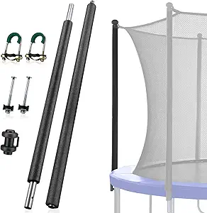 Photo 1 of 1PCS 10-16Ft Replacement Trampoline Pole, Universal Trampoline Net Replacement Poles with Foam Sleeve, Compatible with Legs of Up to 1.65"/4.2CM Diameter