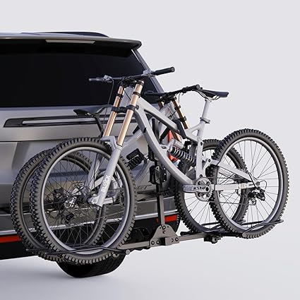 Photo 1 of TANX Bike Racks for Ebikes,Fat Tire Bike Rack for Tow Hitch 2-Bike 160 lbs Capacity,Hitch Bike Rack for Heavy E Bike, Wobble Free Smart Tilting Folding Bicycle Car Racks for Standard, 2 inch Receiver