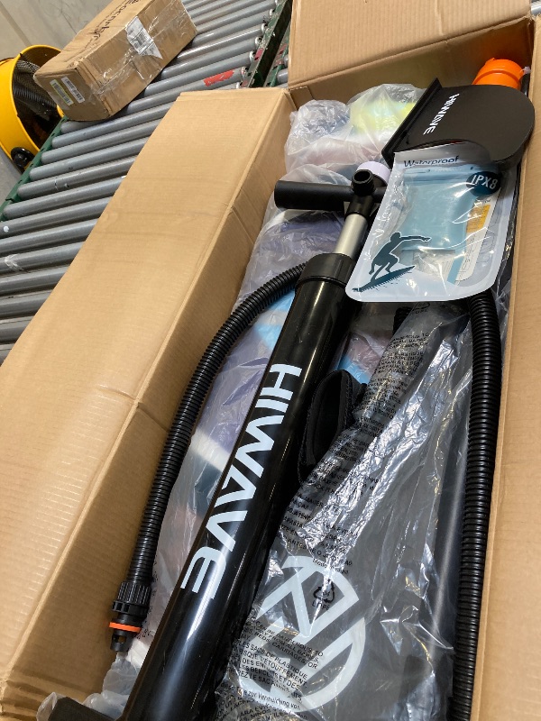 Photo 1 of  Inflatable Paddle Board 11 '* 34 "* 6" Extra Wide Sup Board, 420lb Capacity Paddle Board for Adults, Suitable for Sea and Lakes, 2+1Family Board 