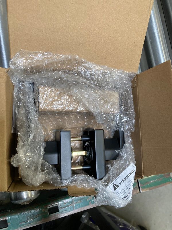 Photo 1 of  Privacy Door Lock, Matte Black Keyless Door Handles Interior Heavy Duty Bed and Bath Door Lever Set, Reversible for Left/Right Handed Doors 