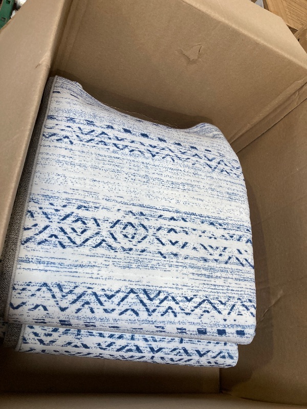 Photo 1 of  9x12 Area Rugs for Living Room Bedroom Dining Room Playroom Office Moroccan Blue 