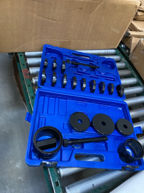 Photo 1 of  DASBET Front Wheel Drive Bearing Puller | 19PCS Front Wheel Hub Drive Bearing Removal Install Adapter Puller Pulley Service Tool Kit ......... Orion Motor Tech Ball Joint Press Kit, Heavy Duty Ball Joint Removal Tool Kit with 4x4 Adapters, for Most 2WD a