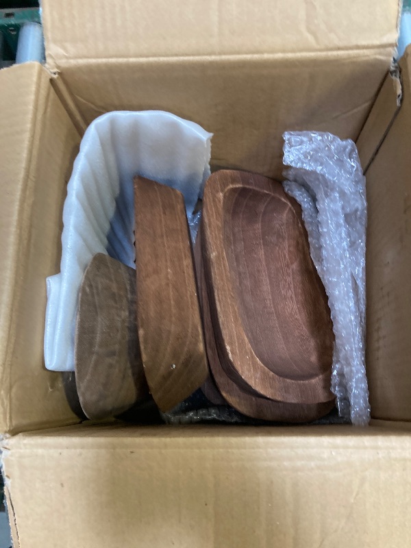 Photo 1 of  Generic 10 Pieces Wooden Dough Bowl for Decor Bulk Hand Carved Paulownia Wood Candle Making Rustic Wood Dough Bowls Decorative Bowl for Home Decor Candles Centerpiece Bowl, Medium, LP230816 