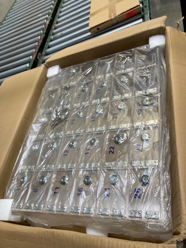 Photo 1 of  30 Slots Clear Cell Phone Locker with Charging Slot, Acrylic Phones Storage Cabinet with Door Locks Keys, Cell Phones Pocket Locker for Office Conference Rooms Classroom, 20.47*7.09*16.53in 