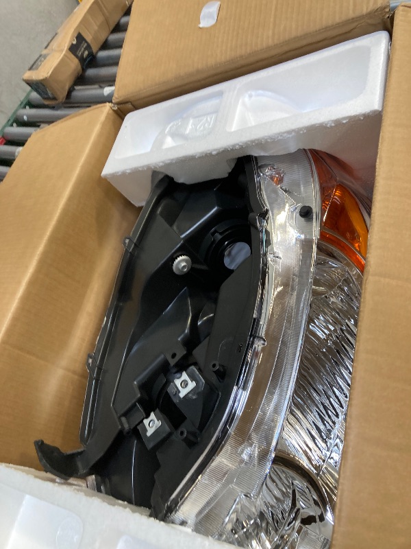 Photo 1 of  [OE Style Anti-Yellowing for 2006-2011 Honda Civic 2-Door Coupe Headlights, Assembly Pair Headlamp for 06 2007 2008 2009 2010 11 Chrome Housing Amber Reflector Left+Right Side 