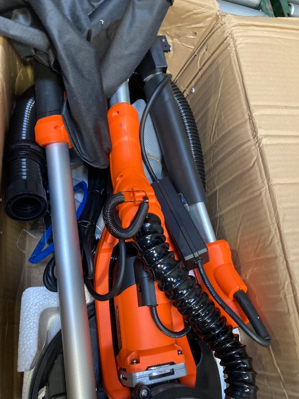 Photo 1 of  Drywall Sander, 1000W Popcorn Ceiling Removal Tool, Automatic Drywall Sander with Vacuum Dust Collection, LED Light, 6 Variable Speed 800-2200RPM,15Pcs Sanding Discs, Foldable & Extendable Handle 