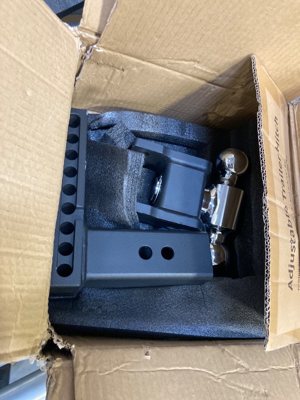 Photo 1 of METOWARE Trailer Hitches Fits 2-Inch Receiver - Adjustable Trailer Hitch with 4-Inch Drop/Rise (14,000 LBS GTW) - Tri-Ball (1-7/8'', 2'', 2-5/16'') and Anti-Theft Stainless Steel Trailer Lock