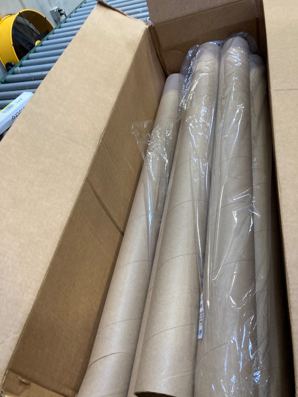 Photo 1 of  Cardboard Tubes with Caps, 36"L x 3"W x 3"H, Pack of 6 | Poster Tube for Mailing and Storage of Blueprints, Artwork, Crafts, Long Art Holder