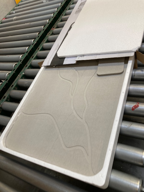 Photo 1 of  Diatomaceous Earth Bath Mat for Bathroom, 24 x 15 Inch Ultra Absorbent Bath Mat,Fast Dry Stone Drying Mat, Non Slip Modern and Stylish Design (Light Grey-Sculpted) 