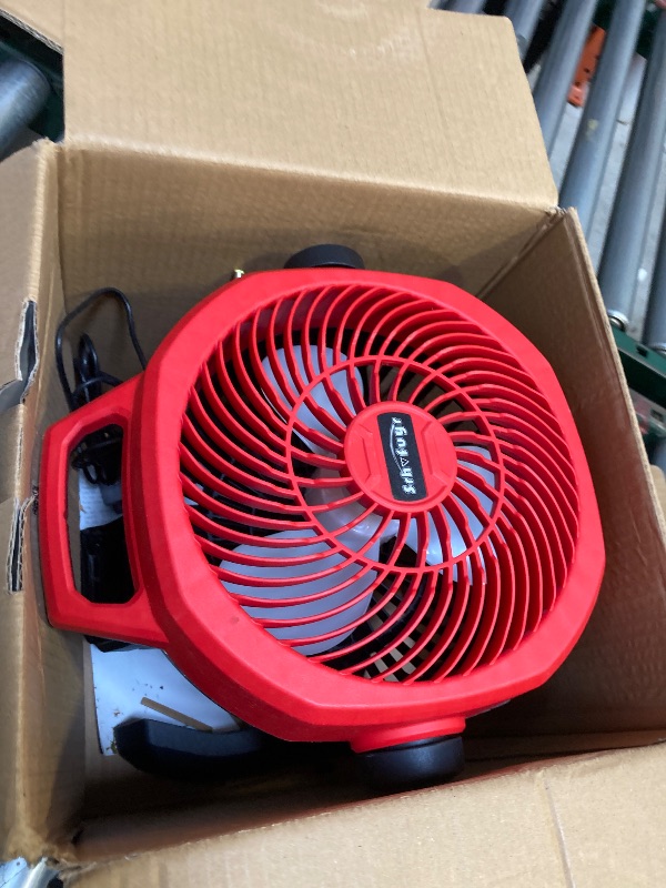Photo 1 of  Battery Powered Fan for Milwaukee M18 18V Battery Variable Speed Battery Operated Fan Furnish AC Adapter, Highest 650 CFM Cordless Fan?Low Noise for Jobsite Camping Fan (No Battery) 