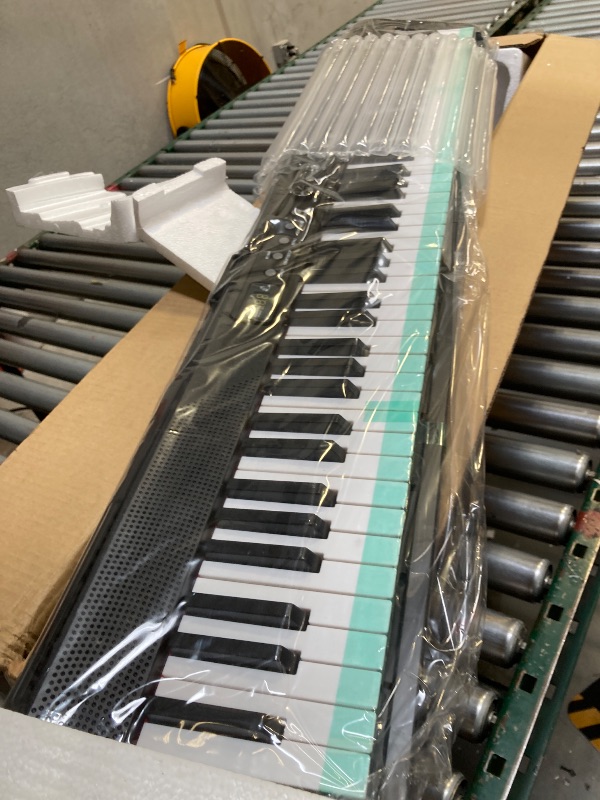 Photo 1 of  88 Key Light-Up Keyboard Piano Velocity-Sensitive Keys Full-sized Digital Piano with 200 Tone 200 Rhythm 80 Demo Portable Electric Keyboard with Sticker Sustain Pedal Black(REP-10)