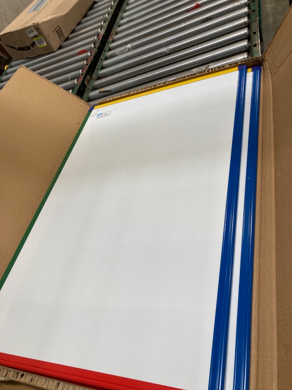 Photo 1 of  Mobile Dry Erase Board with Stand - 64.4" H Double Sided Portable Rolling Whiteboard Kids Easel for Classroom,Height Adjustable Magnetic White Board on Wheels for Home,School,36x24 inches 