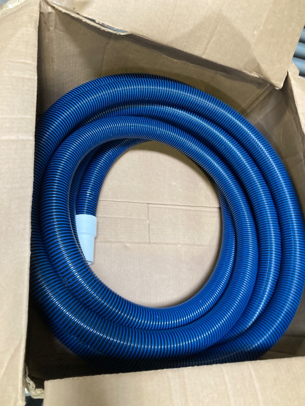 Photo 1 of  Plastiflex Pool King Vacuum Hose for Inground and Above Ground Swimming Pools | Pool Vacuum Hose Connector Has a 1 1/4 in Diameter | UV Resistant and Crush Proof | Measures 30' Unraveled 
