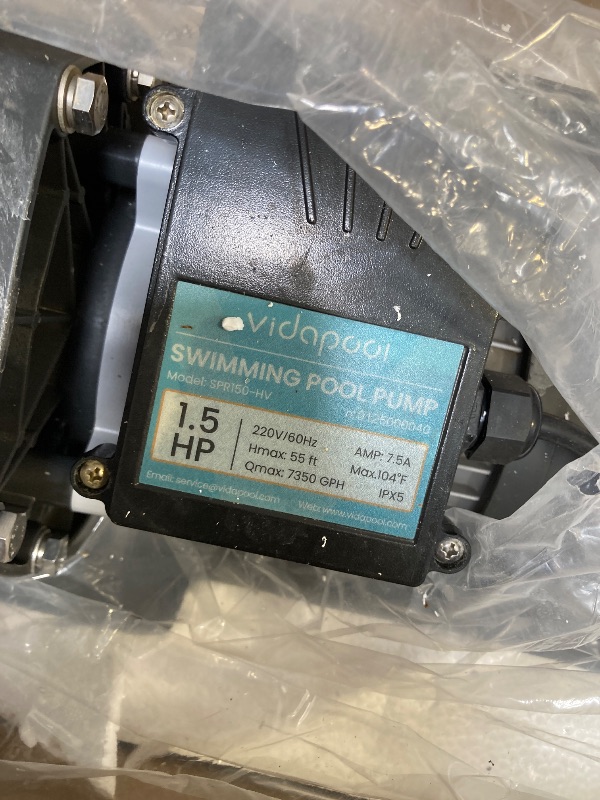 Photo 1 of  In/Above Ground Pool Pump, Self Primming High Flow (Dual Speed, 1.5 HP, QMAX 7350 GPH, 115V) 