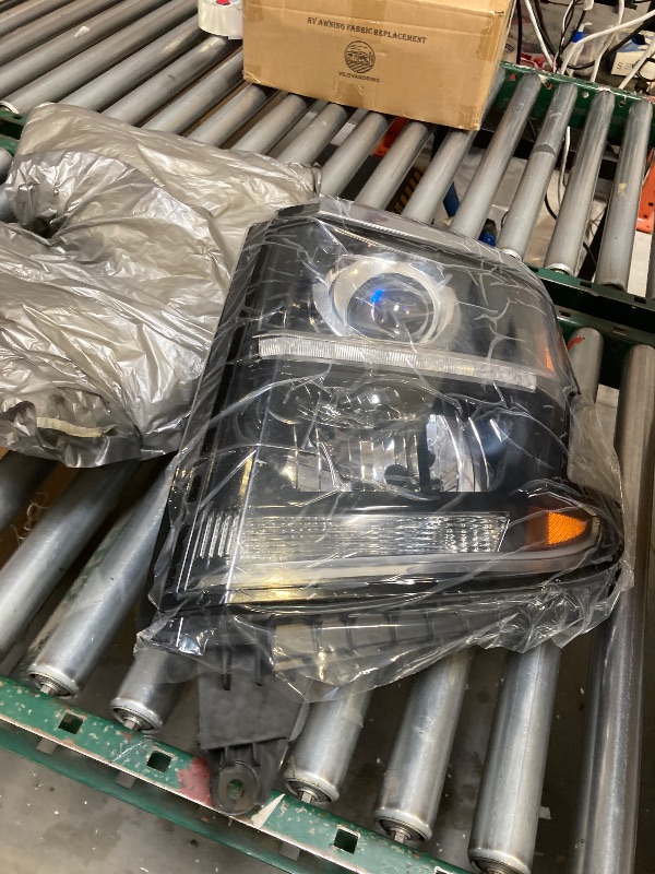 Photo 1 of  FIONE Headlight Compatible with Chevy Tahoe/Suburban 2015-2020 DRL Halogen Headlamp NOT HID Black Housing Left Driver Side LH W/O Bulbs 