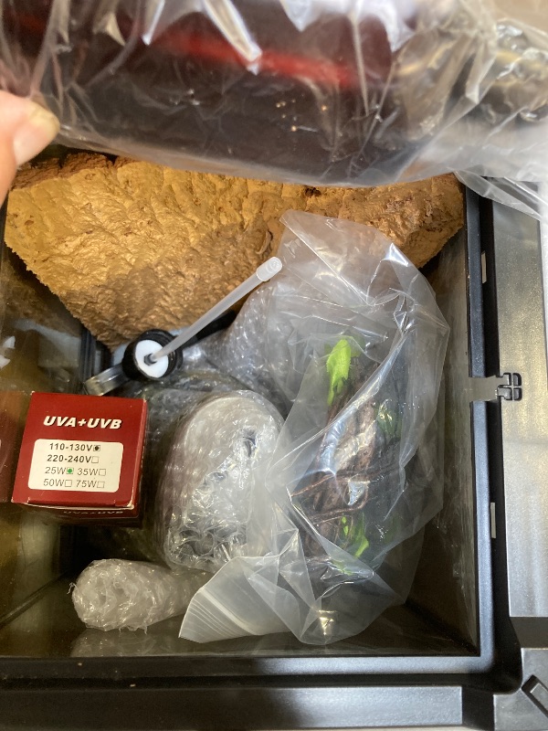 Photo 1 of  SARUFO Reptile Terrariums Tank (10 PCS) Front Opening Door 8"x8"x12" Amphibian Tank Starter Kit, Suitable for Small Reptiles Such as Geckos, Snakes, Lizards, Chameleons, Serpents 