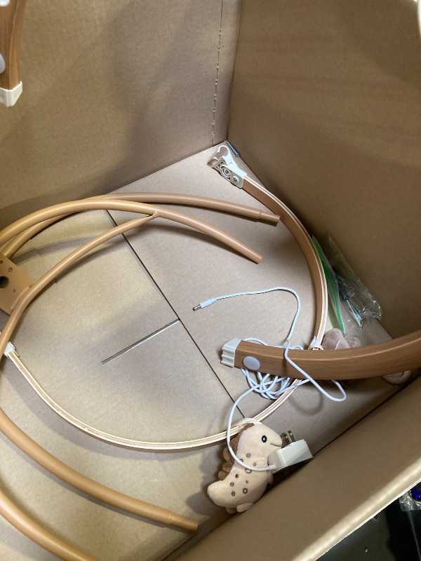 Photo 1 of Baby Swings for Infants, Monamii Baby Swing, Bluetooth Infant Swing with Music Speaker, 5 Speeds and Remote Control, Indoor & Outdoor Use (Beige)