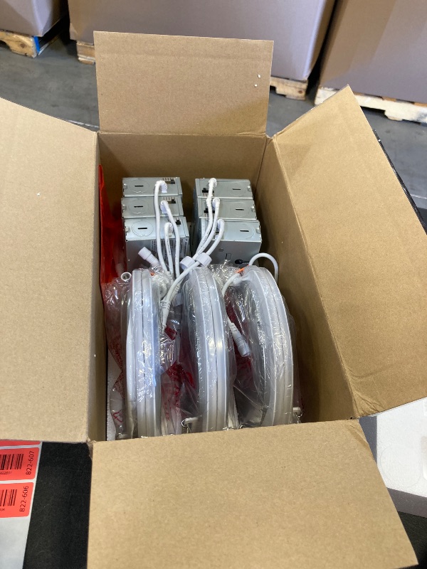 Photo 1 of [6 Pack] CLOUDY BAY 6 Inch 5CCT LED Recessed Ceiling Light with Night Light,2700K/3000K/3500K/4000K/5000K Selectable, Ultra-Thin Baffle Recessed Lighting,Dimmable Canless Wafer Downlight