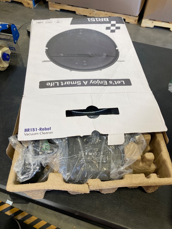 Photo 1 of SHELIKI Robot Vacuum and Mop, 2-in-1 Robotic Vacuums Cleaner with Smart Max Strong Suction, WiFi/App/Alexa Voice Control, Obstacle Avoidance, for Pet Hair, Carpets and More