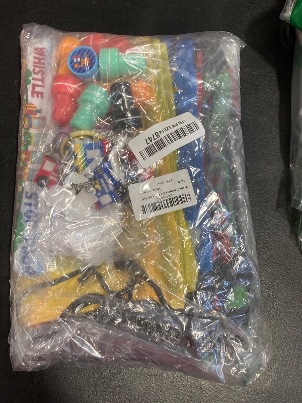 Photo 1 of 98 Pcs Train Party Favors,Train Print Party Supplies Include Stickers Stamps Keychains Slap Bracelets and Drawstring Bags Party Decorations for Kids TrainTheme Birthday supplies (A-Train)