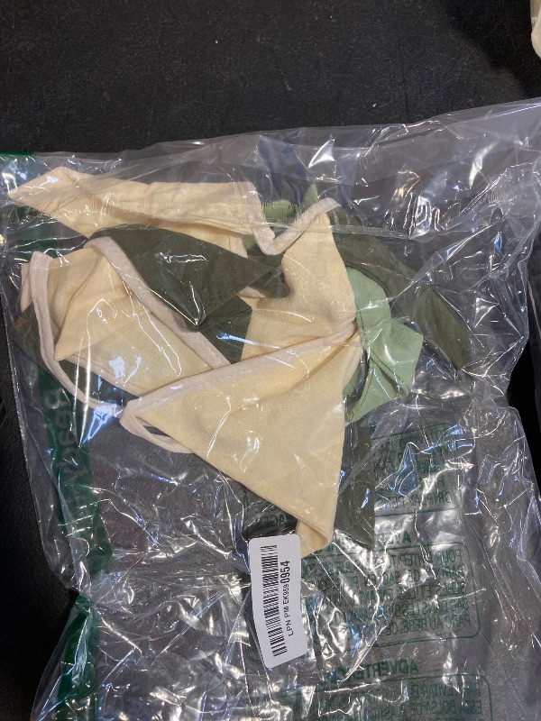 Photo 1 of 2 Sets of Sage Green Pennant Banner 24Pcs Nursery Garland Flags Olive Green Fabric Linen Triangle Streamers for Baby Room Decor Kids Jungle Safari Summer Birthday Baby Shower Boho Party Decorations