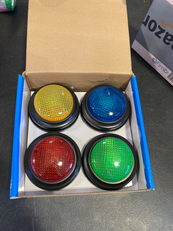 Photo 1 of Gelabur 8-Pack Buzzers for Trivia Games, Answer Buzzers for Classroom, Family Feud Jeopardy Buzzer, Game Buzzers with Lights and Sound for Classroom