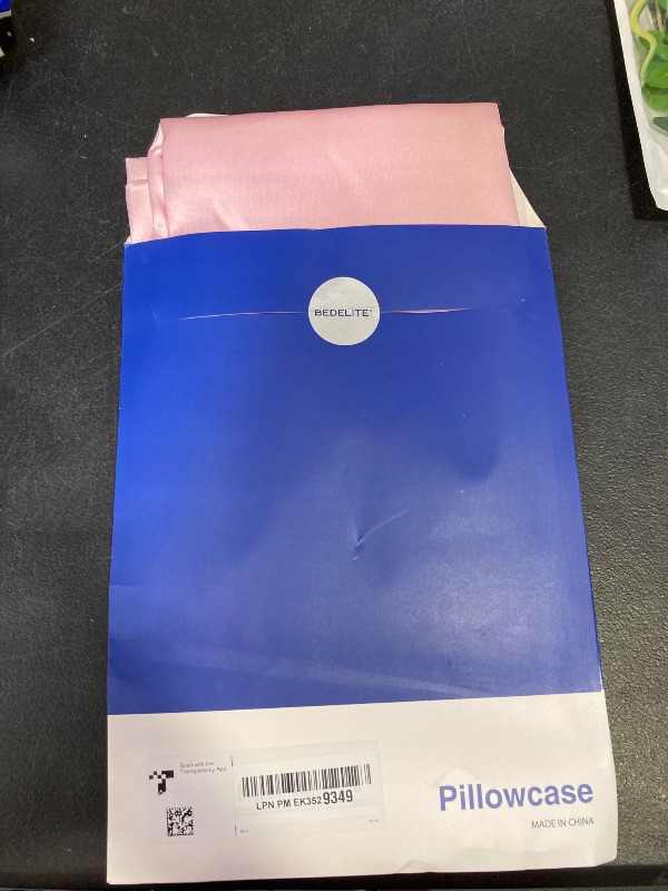 Photo 1 of BEDELITE Satin Pillowcase for Hair and Skin, Super Soft and Cooling Similar to Silk Pillow Cases 2 Pack with Envelope Closure, Gift for Women Men(20"x30" Queen Size, Pink)
