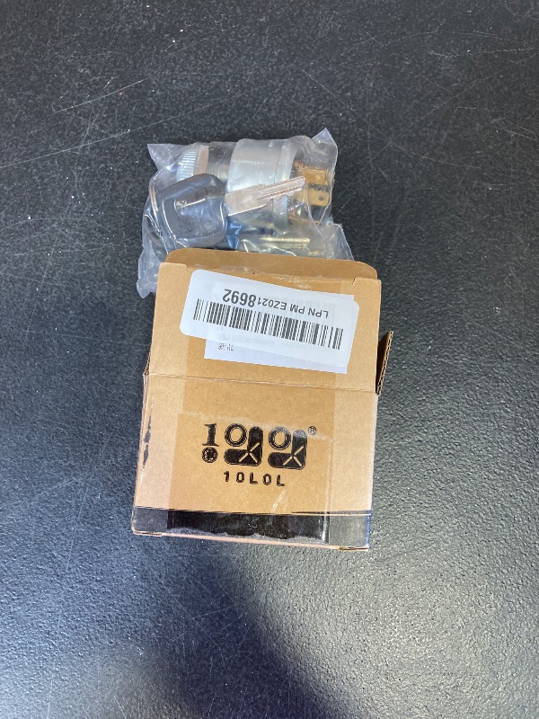 Photo 1 of 10L0L Golf Cart Ignition Switch for EZGO TXT, Medalist, Marathon, Workhorse, ST, Shuttle Golf Cart, Uniquely Keyed Starter, 4 Terminals Prong, Replace 33639G01, 33639G03, 00568G6, 17137G1,17063G1
