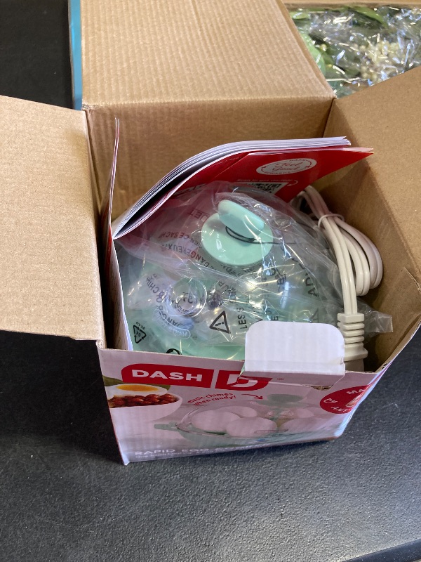 Photo 1 of DASH Rapid Egg Cooker: 6 Egg Capacity Electric Egg Cooker for Hard Boiled Eggs, Poached Eggs, Scrambled Eggs, or Omelets with Auto Shut Off Feature - Aqua, 5.5 Inch (DEC005AQ)