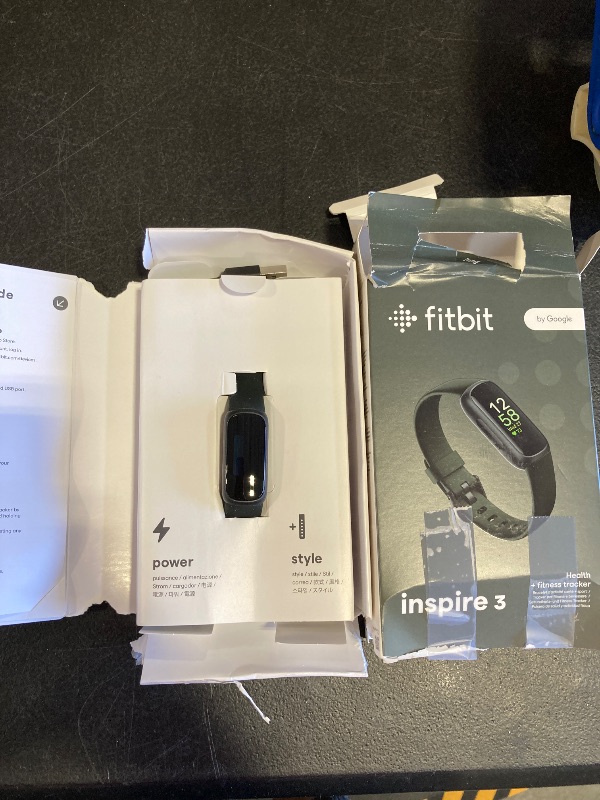 Photo 1 of Fitbit Inspire 3 Health &-Fitness-Tracker with Stress Management, Workout Intensity, Sleep Tracking, 24/7 Heart Rate and more, Midnight Zen/Black One Size (S & L Bands Included)