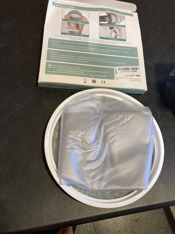 Photo 1 of Waterproof Extra Wide Full Leg Cast Cover for Shower after Knee Surgery with Upgrade Non-Slip Bottom, Watertight Cast Protector for Leg Knee Immobilizer/Brace, Bandage Wounds, Walking Boots, Reusable
