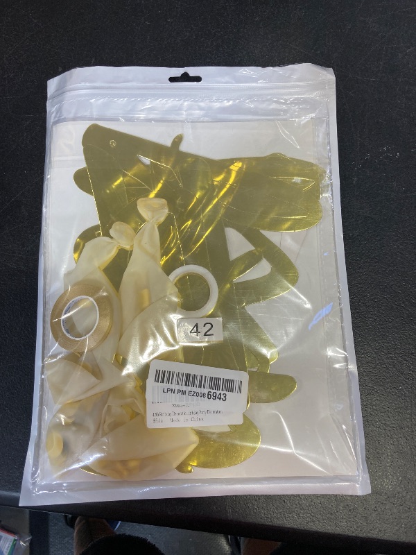 Photo 1 of Chaungfu 42th Birthday Decoration Happy Banner Balloons 42 Years Old Party Supplies Helium Number Latex Balloon Foil Balloon, Gold