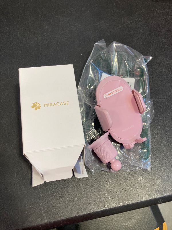 Photo 1 of Miracase Phone Holders for Your Car with Metal Hook Clip, Cell Phone Mounts Air Vent Cell Phone Stand Car Mount, Universal Automobile Cradle Fit for iPhone Android and All Smartphones (Pink)