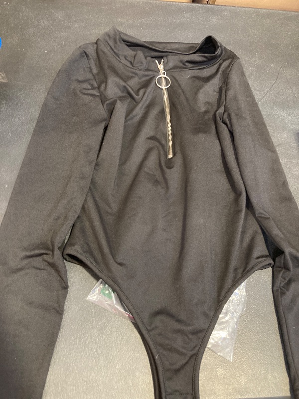 Photo 1 of  Women's Zip bodysuit Top (Black, m)