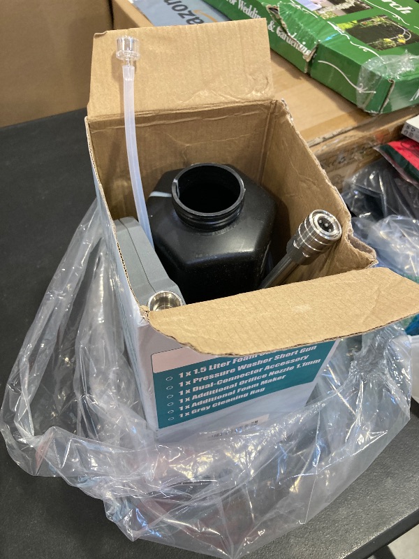 Photo 1 of PWACCS Pressure Washer Foam Gun with Dual Connector Accessory, Short Power Washer Gun Foam Cannon and Double Tip Attachment Car Wash Kit, 1/4" Quick Connector, M22 Male Inlet, 4000 PSI, 1.5 Liter
